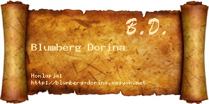 Blumberg Dorina névjegykártya